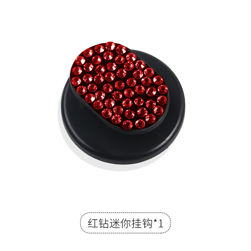 Gancho interior del coche pasta de primera fila creativa práctica Diamante incrustado lindo coche multifuncional asiento trasero pequeño gancho