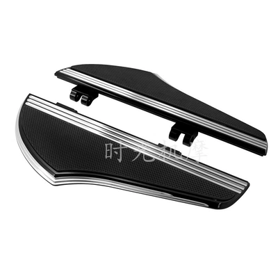 Harley Softail Fat Boy Motorcycle pedals - front-footrest-black-and-white