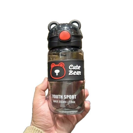 Himbedi simple taza de agua de alto valor facial portátil para niños y niñas estudiantes 750ml taza de plástico de gran capacidad con paja