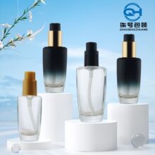 30ml护发精油瓶厂家直销50/100ml按压开关泵扁椭圆发油瓶护肤品