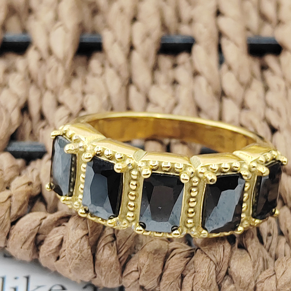 Rings Classification 1 Piece Quantity Street Occasion 304 Stainless Steel Material PVD Coated 18K Gold Real Gold Plated Geometric 304 Stainless Steel Retro Waterproof Non Tarnish Rings