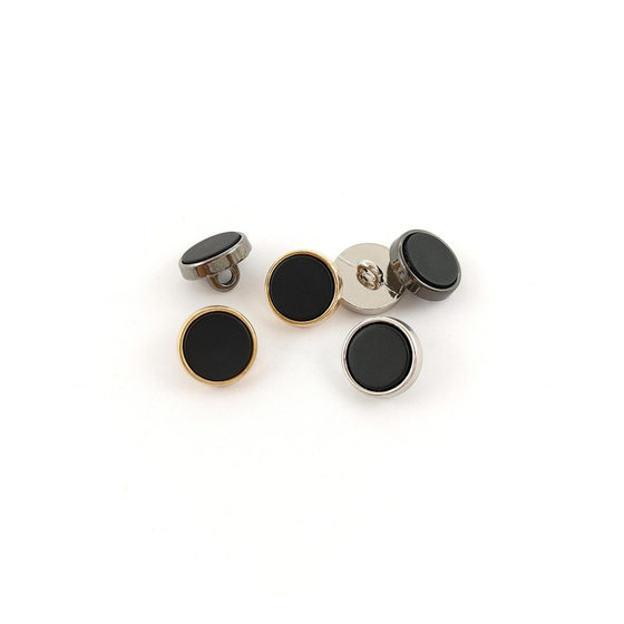 Source manufacturers metal shirt buckle black resin double spell U-shaped feet suit cuff exquisite small buttons