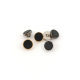 Source manufacturers metal shirt buckle black resin double spell U-shaped feet suit cuff exquisite small buttons