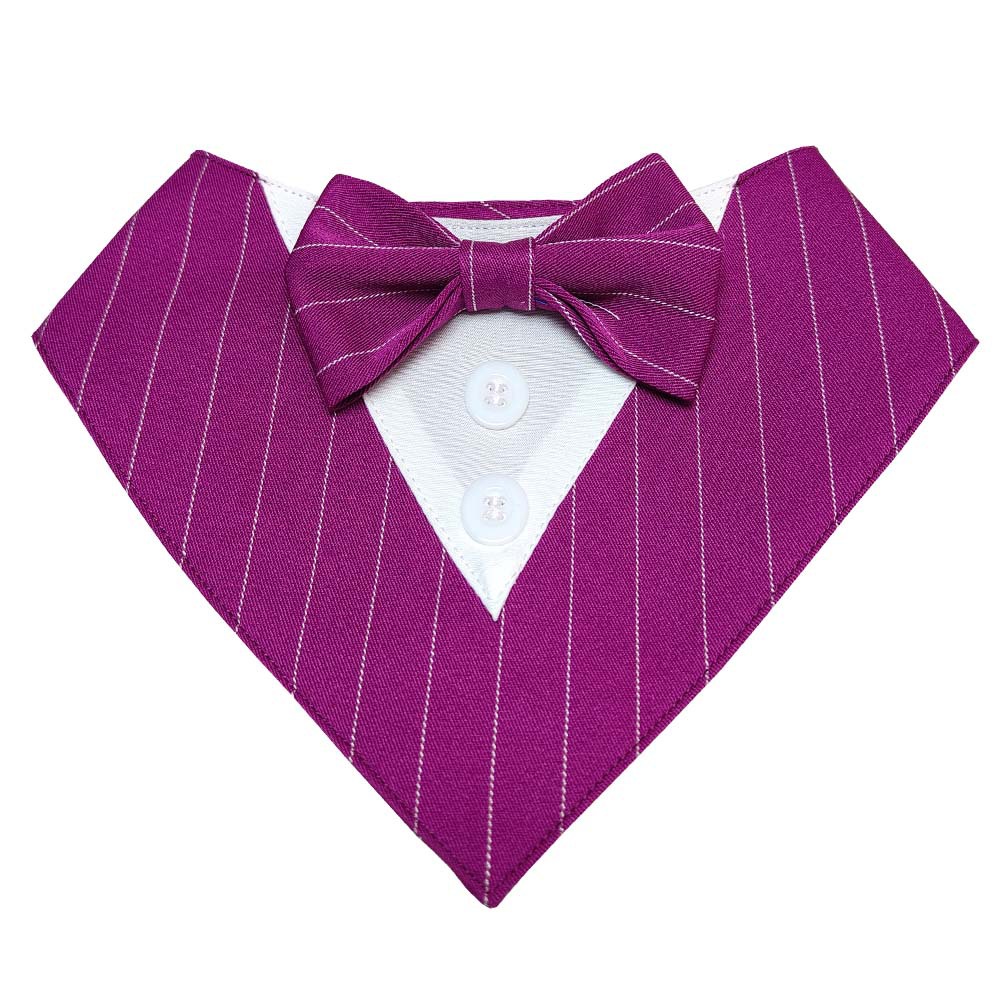 Tanpopo transfronterizo nuevo spot británico trajes de boda rayas mascotas toallas de saliva velcro toallas de triángulo