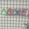 Green, red, blue, pink