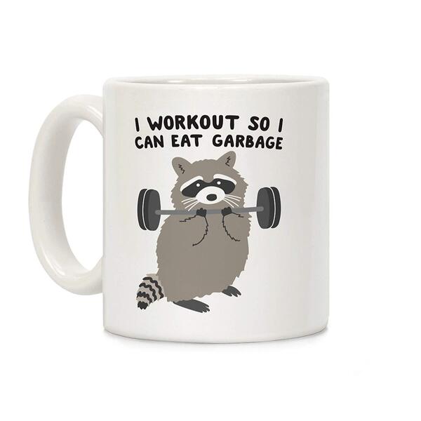 I Workout so I can eat garbage ceramic Mark Cup 350ml ceramic milk…