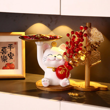 开业乔迁之喜礼物摆件招财猫新年春节福桶喜庆仿真花新居店铺礼品