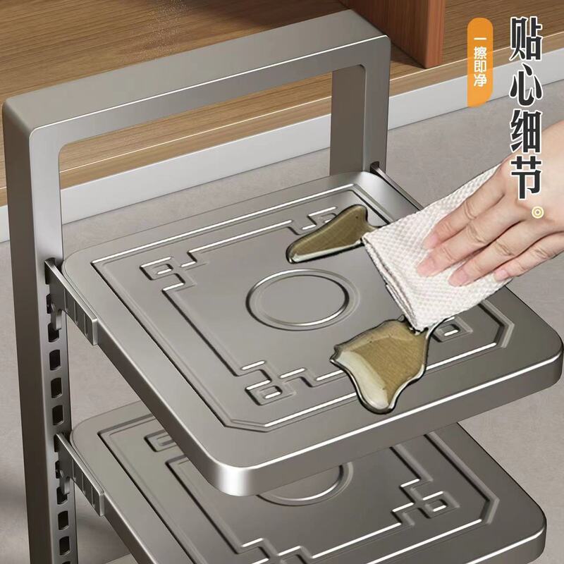 キッチンラック床置き鍋収納ラックキッチン家庭用層状多機能鍋ラックシンク下の鍋ラック|undefined