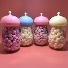 多色异形透明塑料瓶饼干蘑菇瓶妞妞瓶小馒头糖果包装瓶盒
