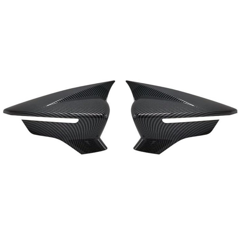 Suitable for 13 Models of Seat Leon Horn-Shaped Rearview Mirror Shell, Seat Leon Carbon Fiber Rearview Mirror Cover Decoration