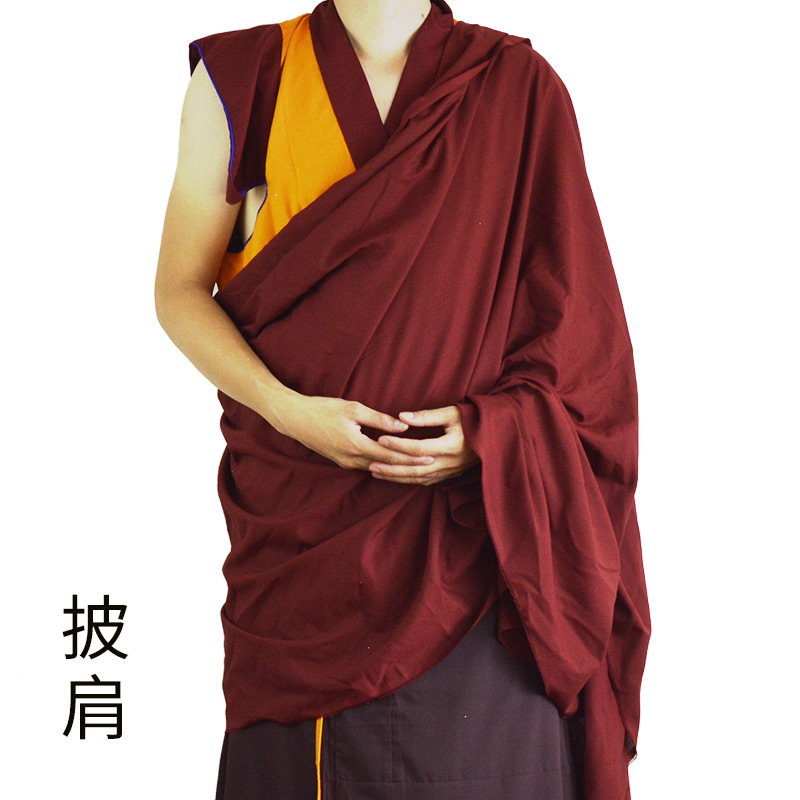Tibetan style shawl Tibetan lama monk robe meditation wrap outdoor Zen practice hemp-like thick shawl kasaya Tibet thick meditation