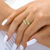 Fashionable one size brand ring stainless steel suitable for men and women, simple and elegant design