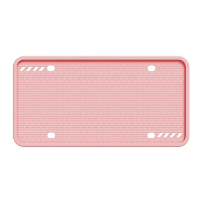 Amazon Silicone License Plate Holder American License plate holder/license plate holder - silicone-license-plate-cover-pink-leaflet