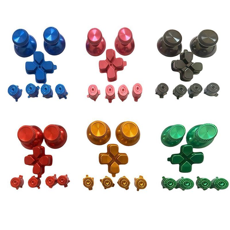 Suitable for Ps5 Controller Buttons, Ps5 Game Controller Modified Metal Replacement Buttons, Metal Cap Cross Keys Suitable for Ps5 Controller Buttons, Ps5 Game Controller Modified Metal Replacement Buttons, Metal Cap Cross Keys