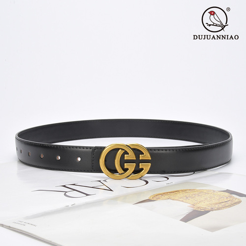 New cow leather belt, women's internet celebrity classic GG genuine leather women's belt, fashionable and versatile decorative jeans belt wholesale