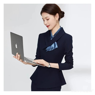 工作服职业气质女春秋正装酒店经理前台珠宝店工作服职业装女套装