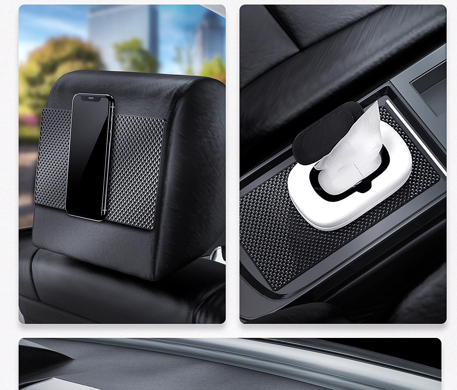Car anti-slip mat for dashboard, high-temperature resistant storage mat, in-car phone holder, decorative accessory, fixed anti-slip mat