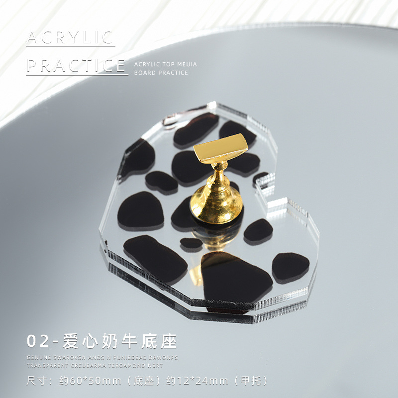 Internet celebridad principiante práctica de uñas titular de uñas vaca clavo de succión magnética base soporte de metal herramienta de visualización