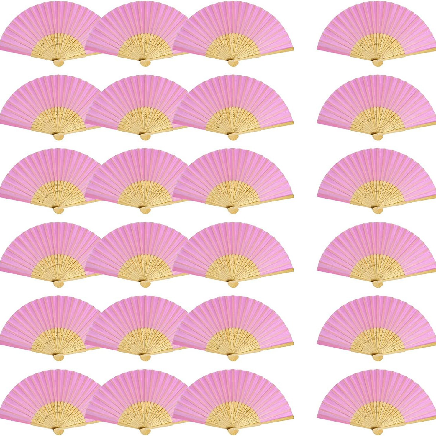 Mejor Venta de AliExpress Amazon color puro ventilador de seda de la boda de una sola cara de seda de las mujeres ventilador de regalo de boda extranjera