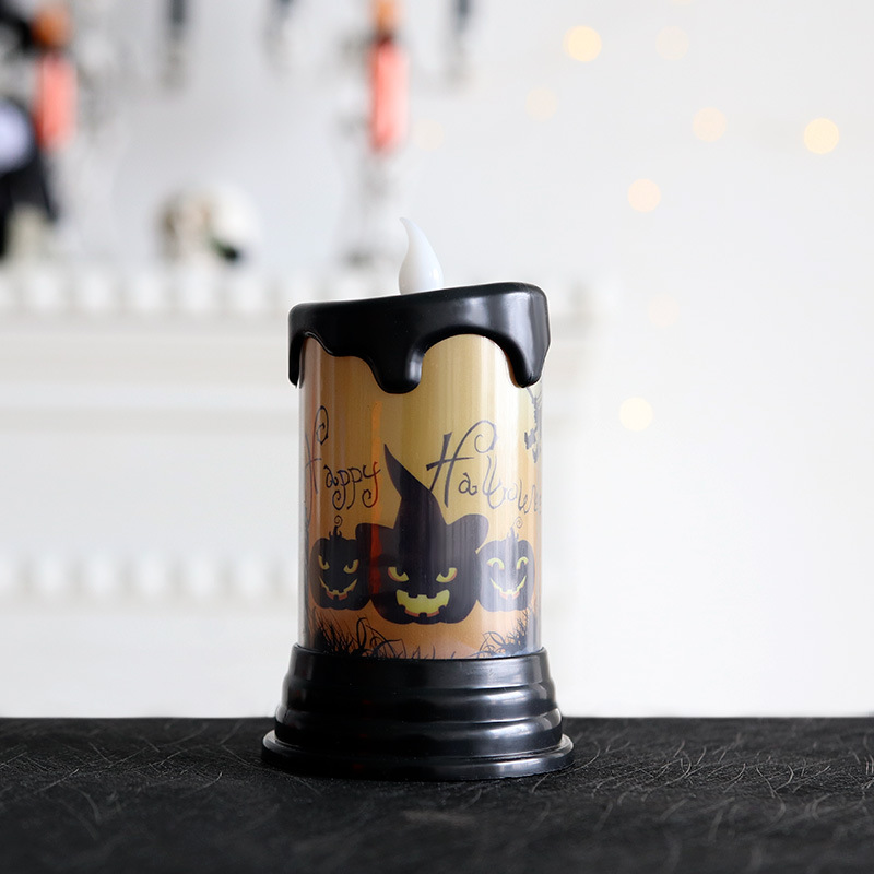 Lámpara de vela electrónica de Halloween simulación vela al por mayor lugar diseño apoyos Lámpara decorativa decoración de escritorio luz de la noche