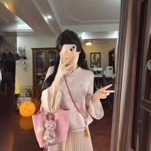 新中式国风粉色立领盘扣短外套女夏季新款设计感小众宽松显瘦上衣