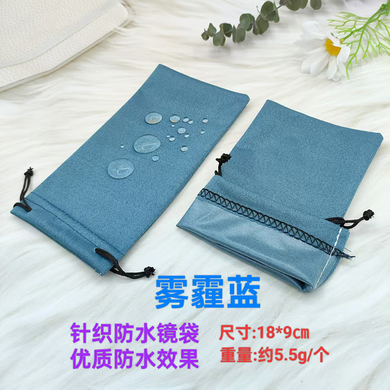 Mayorista gafas de sol bolsa de gafas de sol bolsa de almacenamiento impermeable bolsa de tela de ojos de alta calidad para hombres y mujeres bolsa de polvo en stock