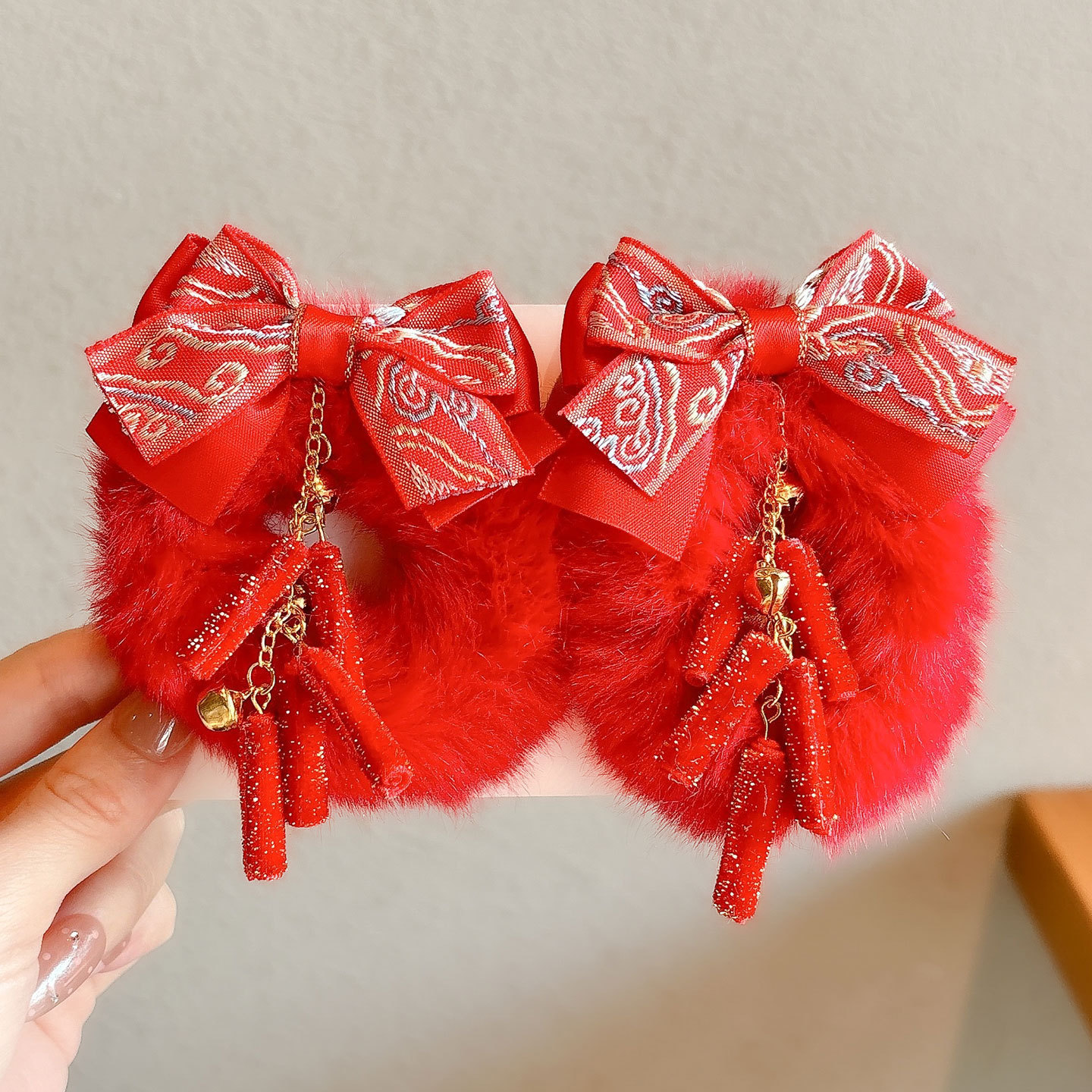 Horquillas Chinas Tradicionales para Niños, Materiales Mixtos, Decorativo, Con Borlas, para Hanfu y Año Nuevo