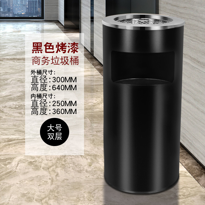 Clasificación comercial basura de acero inoxidable gran oficina gran capacidad vestíbulo del hotel con tapa