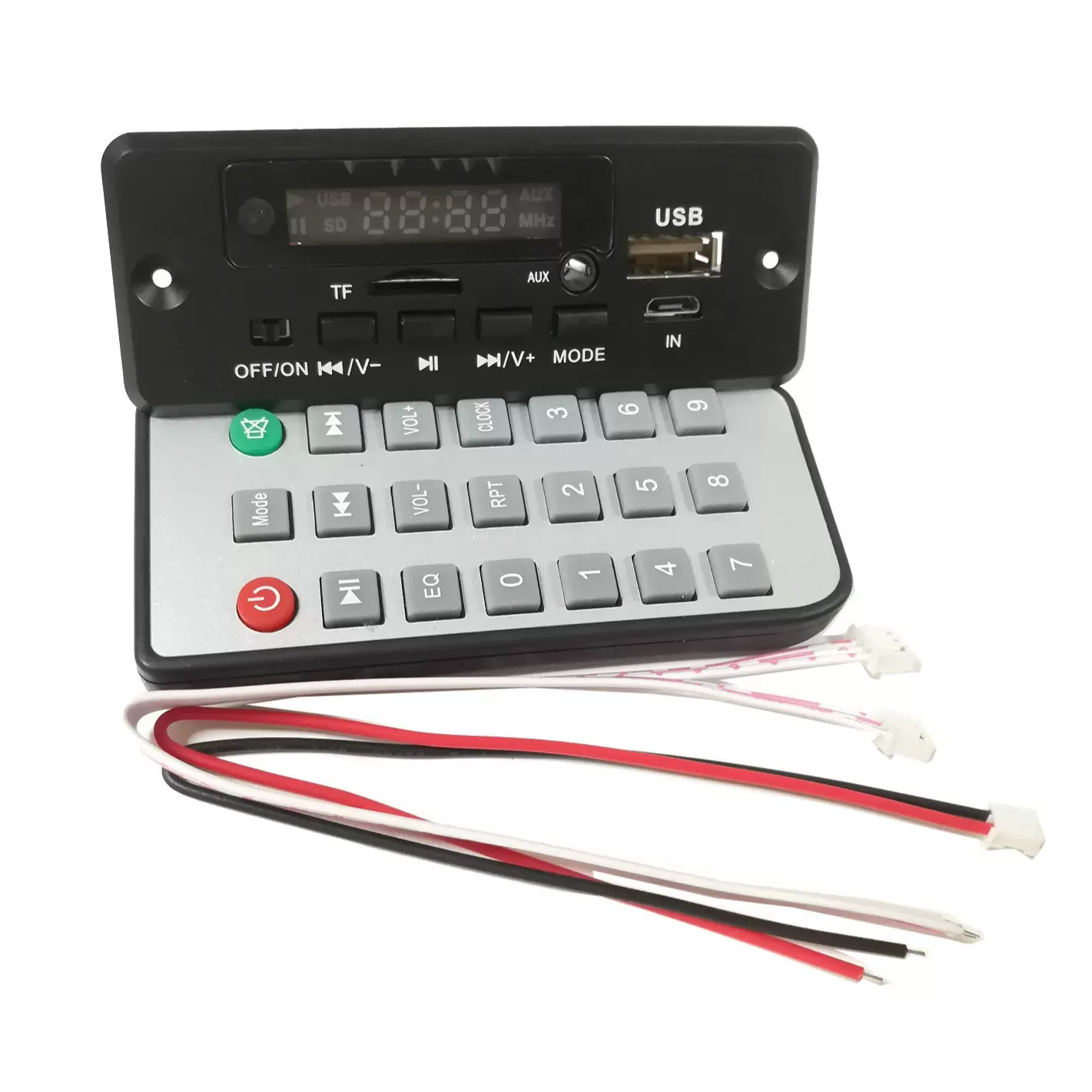 录音MP3模块带电子钟MP3板卡12VMP3收音模块MP3PCBA无损解码板