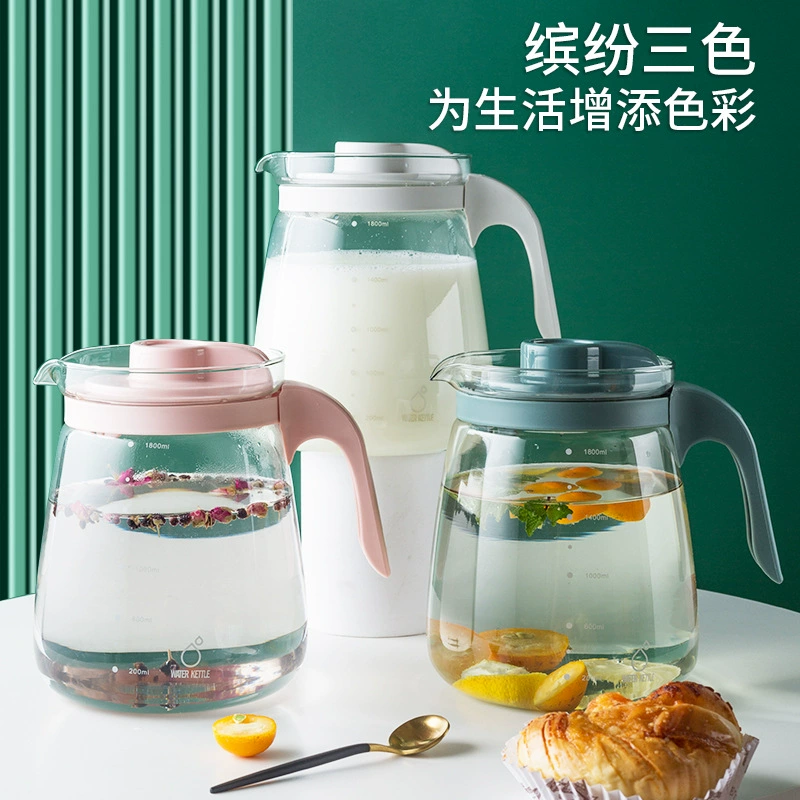 Capacious teapot for home use, set, glass iced tea, high-quality style