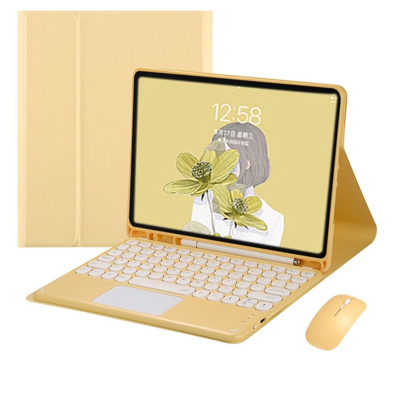 适用iPad十代10.9触控蓝牙键盘皮套pro12.9带笔槽圆帽妙控保护套|undefined