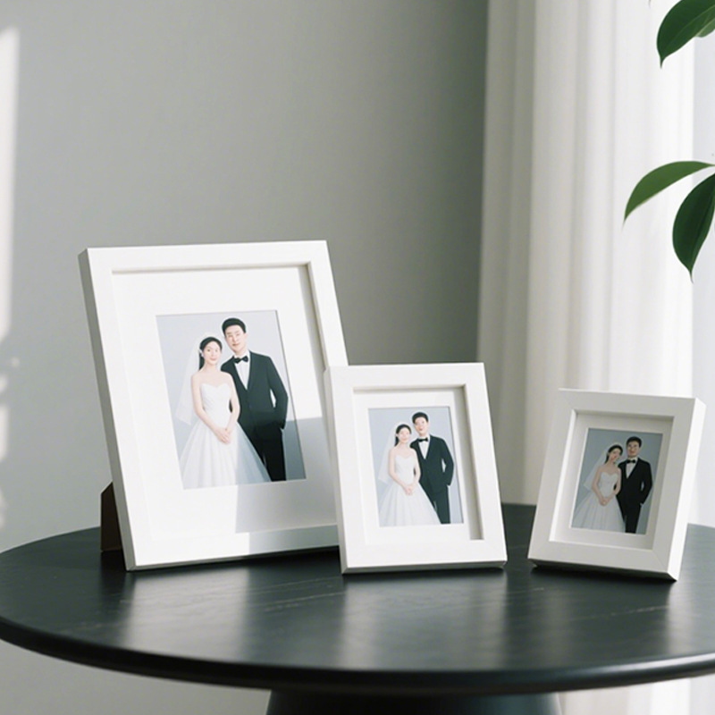 Table Setting Empty Frame Couple Wedding Certificate Photo Frame Texture Table Setting 5 Inches 6 Inches 7inch 8inch Home Gift Picture Frame Table Setting Frame