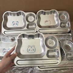 ミノ家304ステンレスの子供の食事の皿は格を分けます。