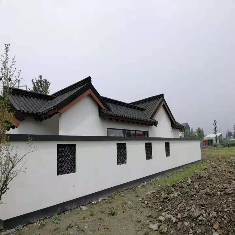 大连博天仿古彩石金属瓦 博古大小翘脚中式风格徽派建筑围墙用