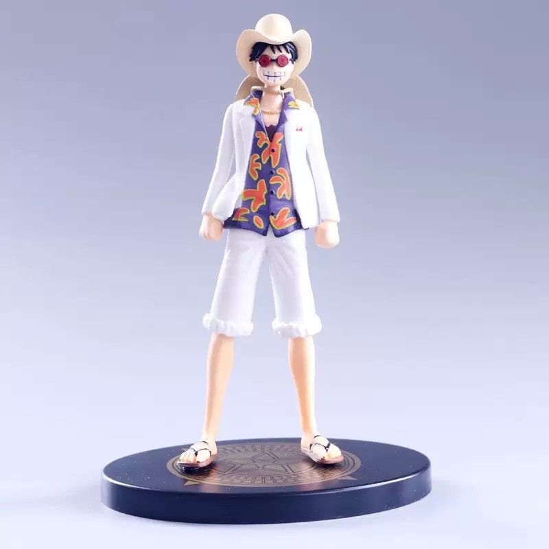 Uno de los piratas muñeca de oficina modelo de pastel decoración Q versión Luffy Sauron Ace Sanji Joba conjunto completo de anime