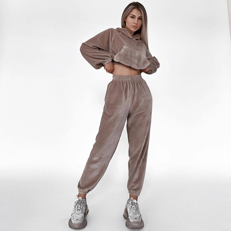ng2510292 Ng2510292 Ng2510292 2025 On Cross-Border Spring Autumn Fashion Sports European American Women's Sleeve Hooded Sweatshirt And Long Pants_voghion.com
