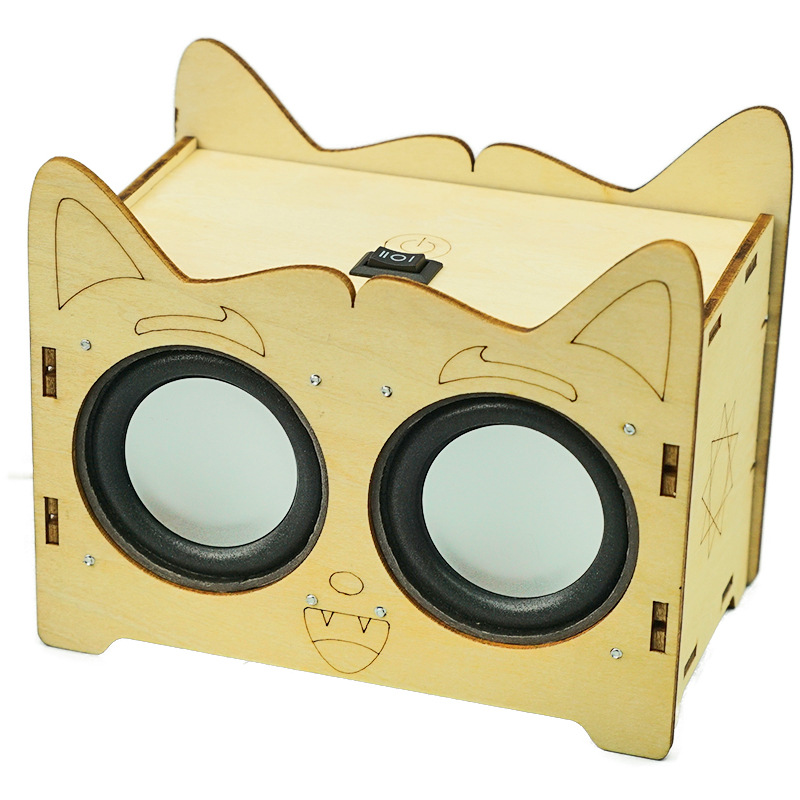 Estudiante de escuela primaria diversión Ciencia pequeña producción DIY altavoz Bluetooth inalámbrico grande Rompecabezas de niños ensamblados a mano suministros de enseñanza