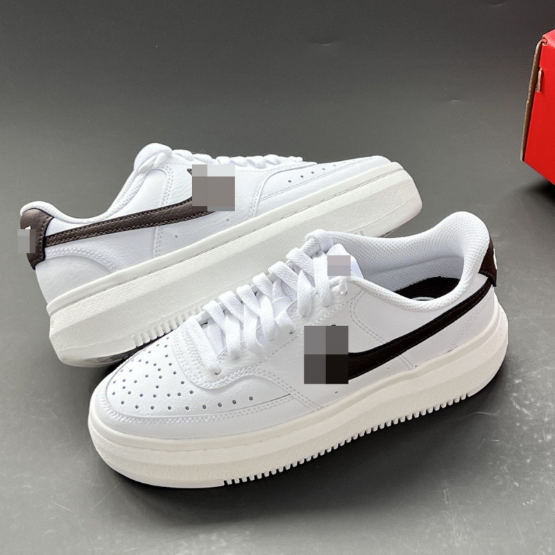 Putian Shoes Court Vision Low-Top Pure White Height-Increasing Thick-Soled Men's and Women's Sports Casual Wear-Resistant Sneakers
