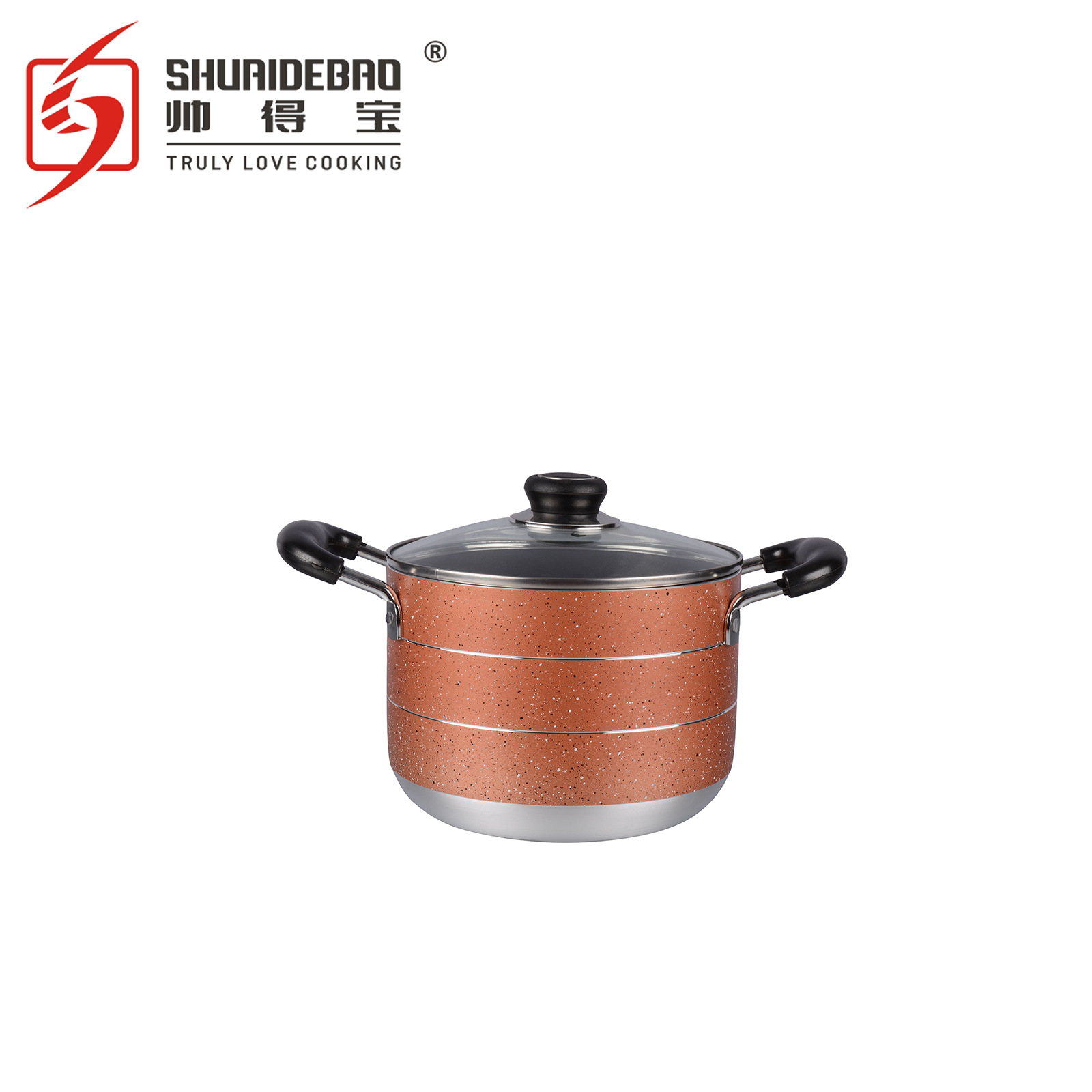 Juego de ollas antiadherentes de alta calidad para comercio exterior transfronterizo de Shuaidebao, juego de ollas de aluminio, ollas al por mayor, utensilios de cocina