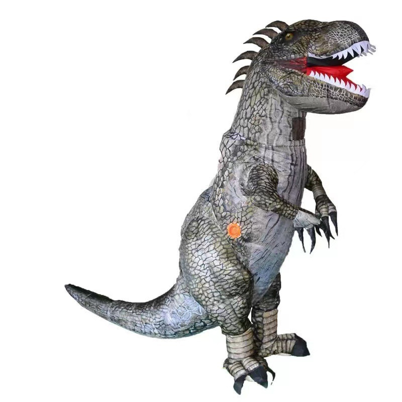 Amazon explosión impresa inflatable T-Rex disfraz Halloween multicolor T-Rex disfraz de fiesta disfraz de muñeca