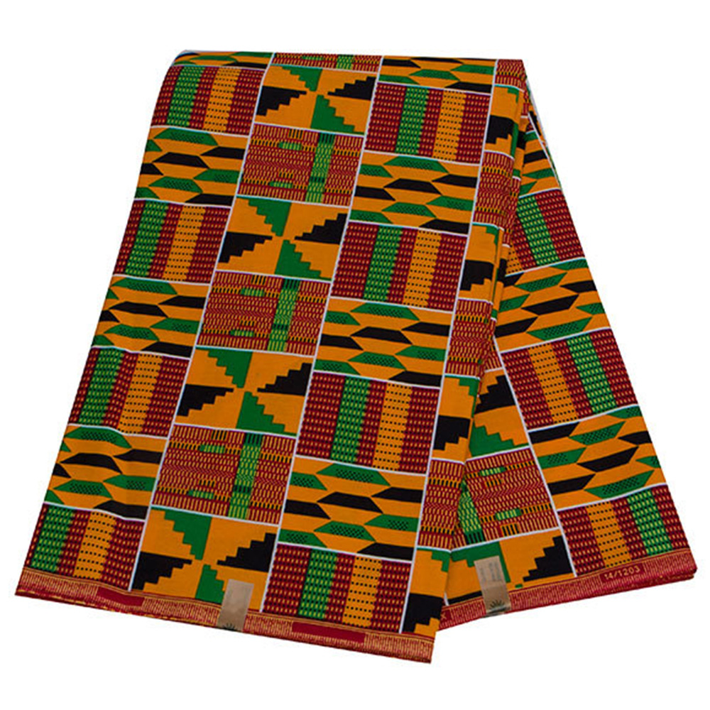 1件代发african  fabrics Kente棉质非洲蜡染双面印花布荷兰蜡