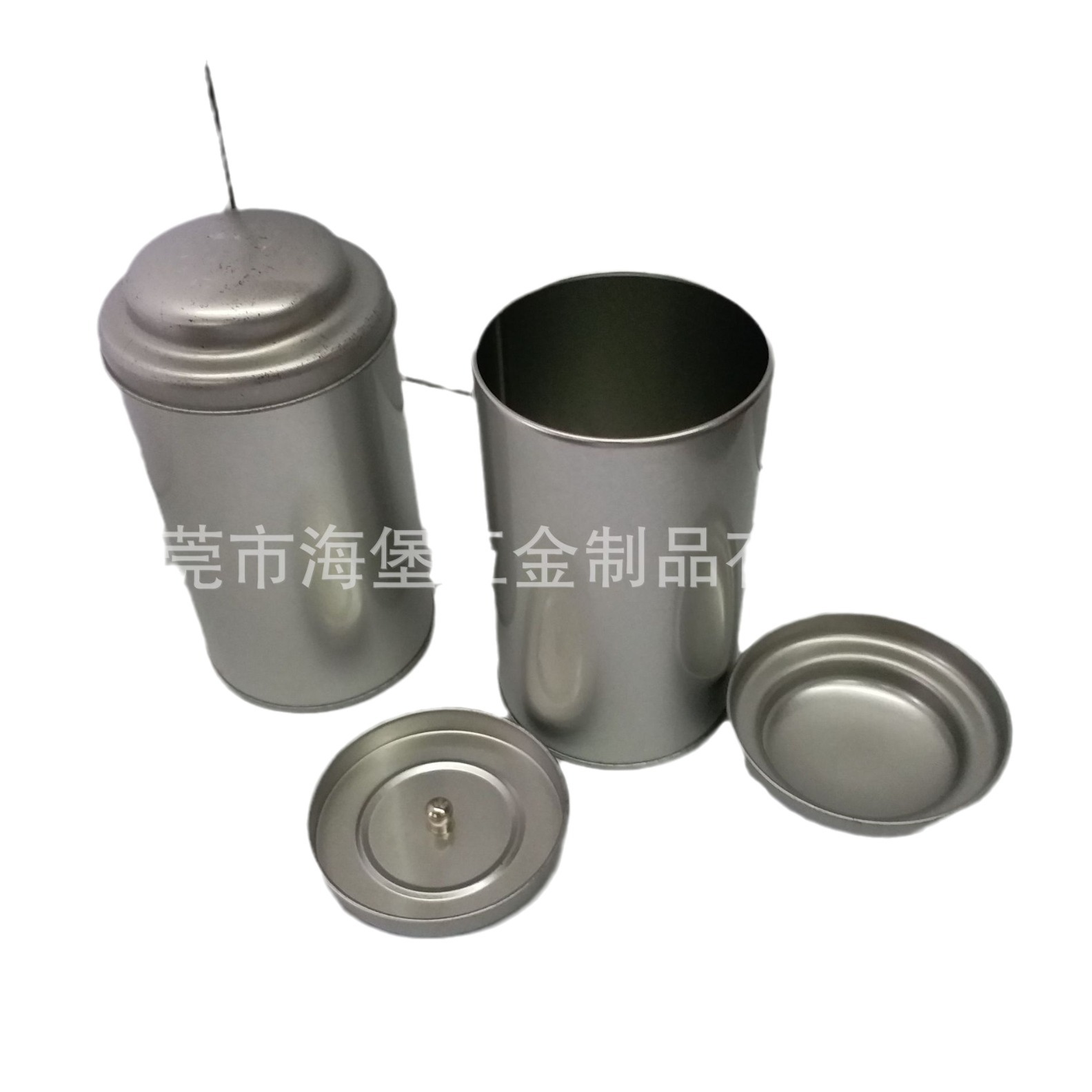 厂家直销100克装磨砂铁茶叶圆罐, 马口铁圆罐内盖含密封胶圈