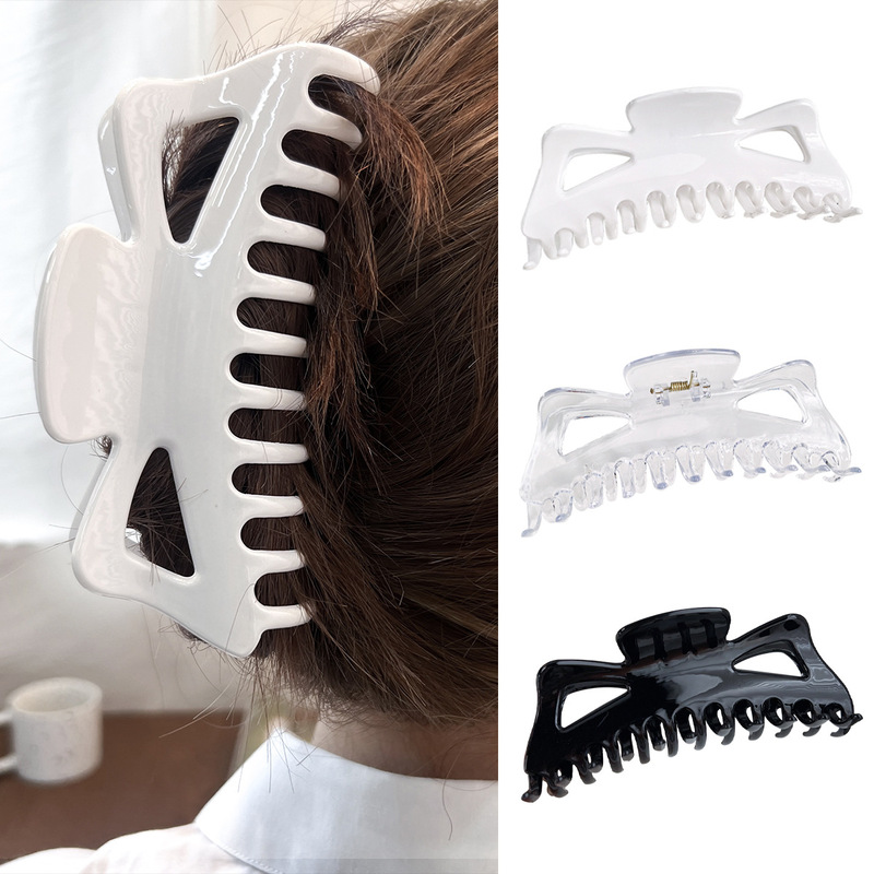 韓国 14 センチメートル特大多用途ヘアクリップエレガントな気質後頭部サメクリップ卸売ヘアクリップジュエリー女性のための|undefined