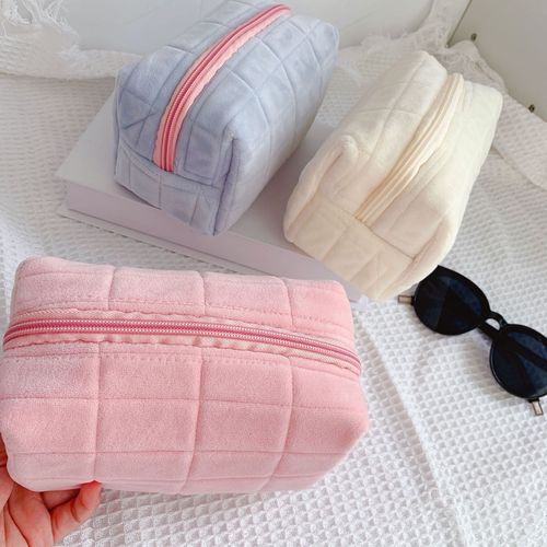 Ins niche makeup bag hand-held tote portable pen bag inner bag pillow bag Japanese-style large capacity storage stationery box