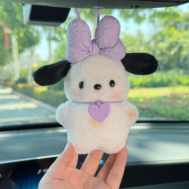 Cartoon Pacha perros colgantes de automóviles colgantes de espejo retrovisor lindo muñeca de peluche colgantes de regalo personalidad colgantes de automóviles