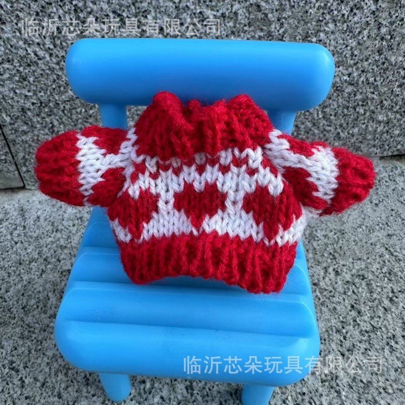 10cm娃衣掌门狗衣服创意穿搭毛衣公仔玩偶配件娃娃小衣服针织迷你|undefined