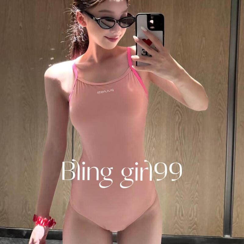 【蜜桃乌龙】显瘦遮臀连体泳衣女韩系ins风速干训练度假风泳装|undefined