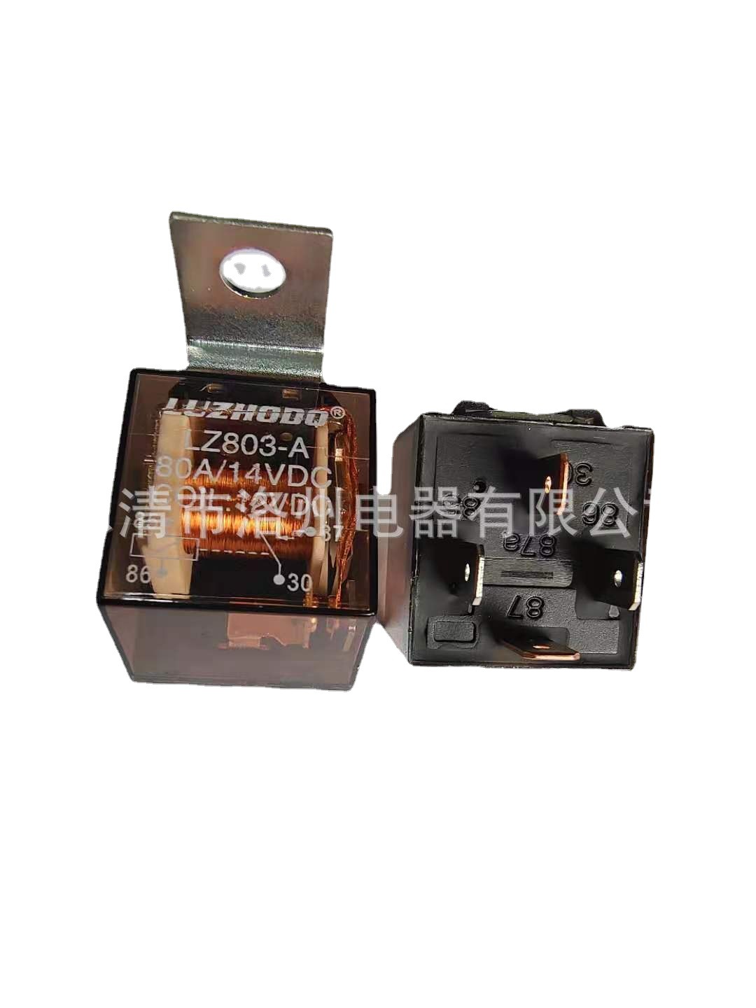 80AJD1912防水透明咖啡色铁背继电器12V四脚大功率汽车汽车专用