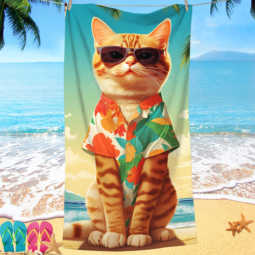 Toalla de playa con estampado de cocotero, especialmente para 240g de microfibra de comercio exterior, toalla de baño de playa de natación