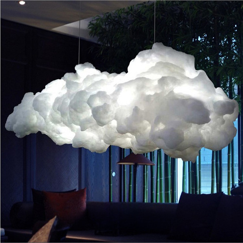 Cloud-shaped pendant lamp kindergarten white clouds cotton clouds cloud color Song Song cloud restaurant milk tea shop inn bedroom wedding decoration lamp